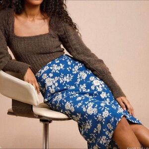 Rouje Carrie Floral Blue Skirt